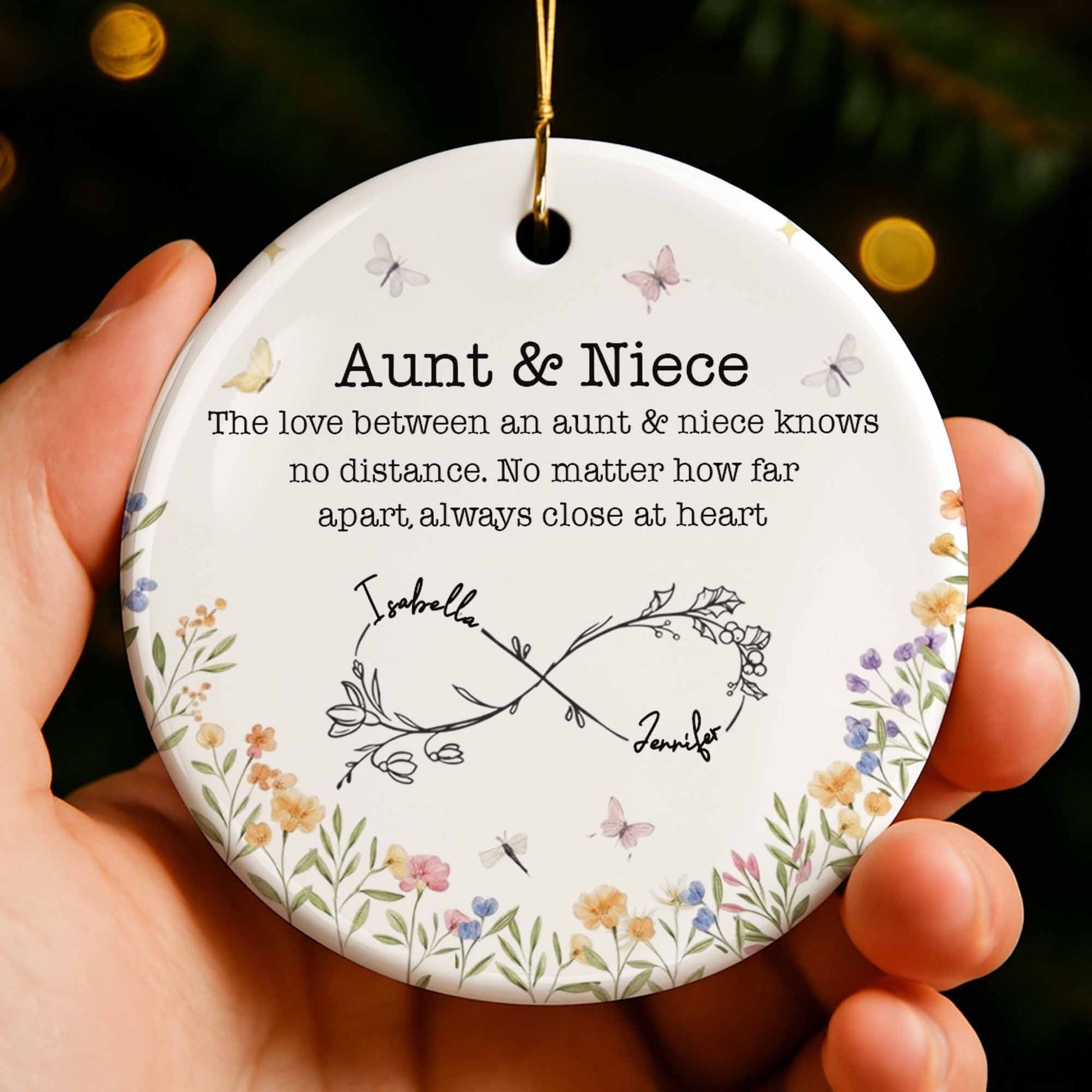 The Love Between An Aunt & Niece, Flowers And Butterflies