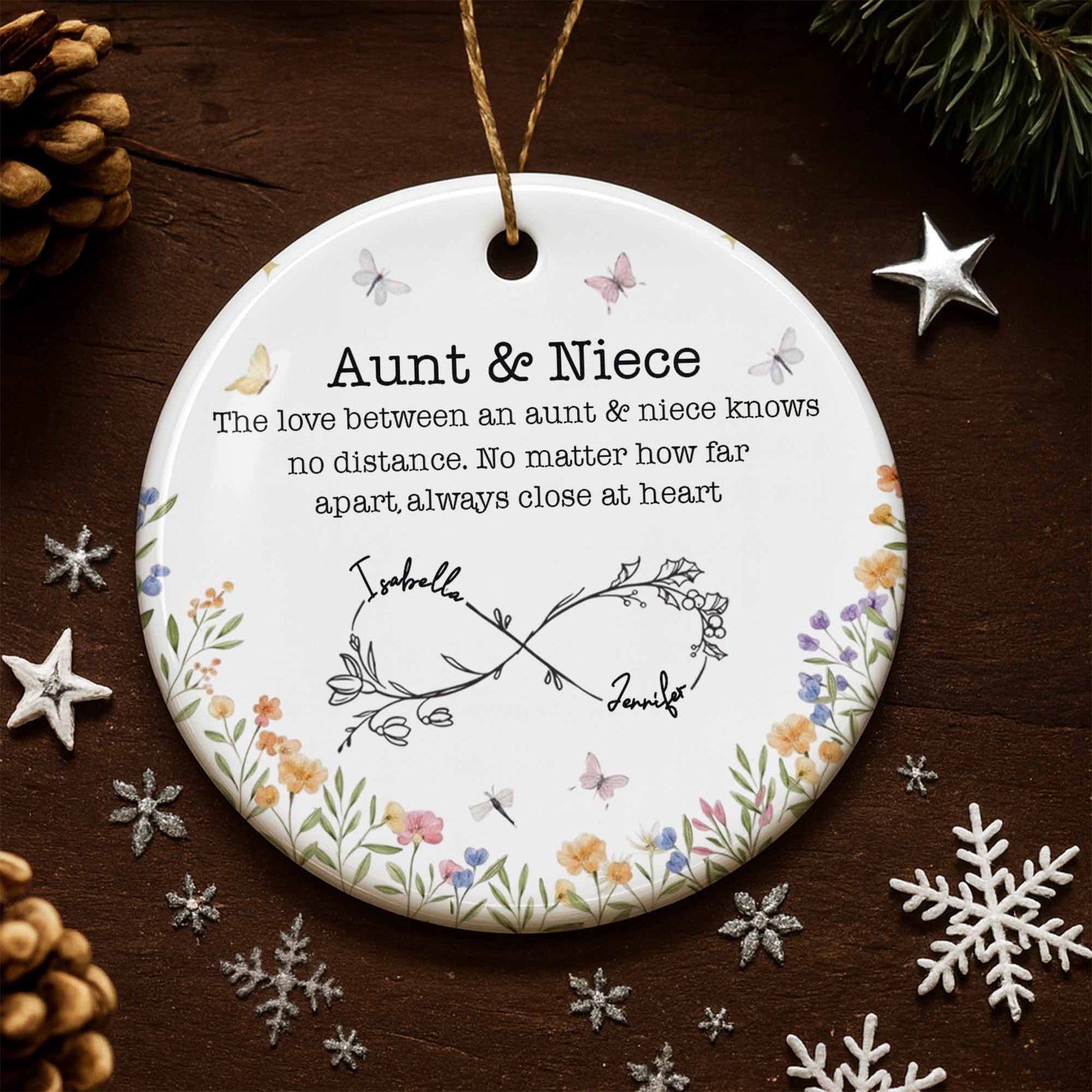 The Love Between An Aunt & Niece, Flowers And Butterflies