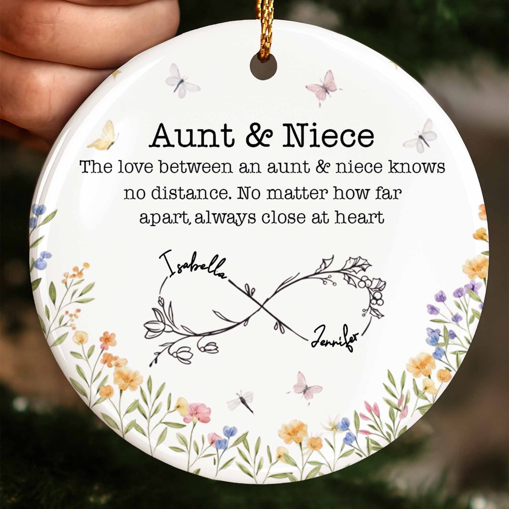 The Love Between An Aunt & Niece, Flowers And Butterflies