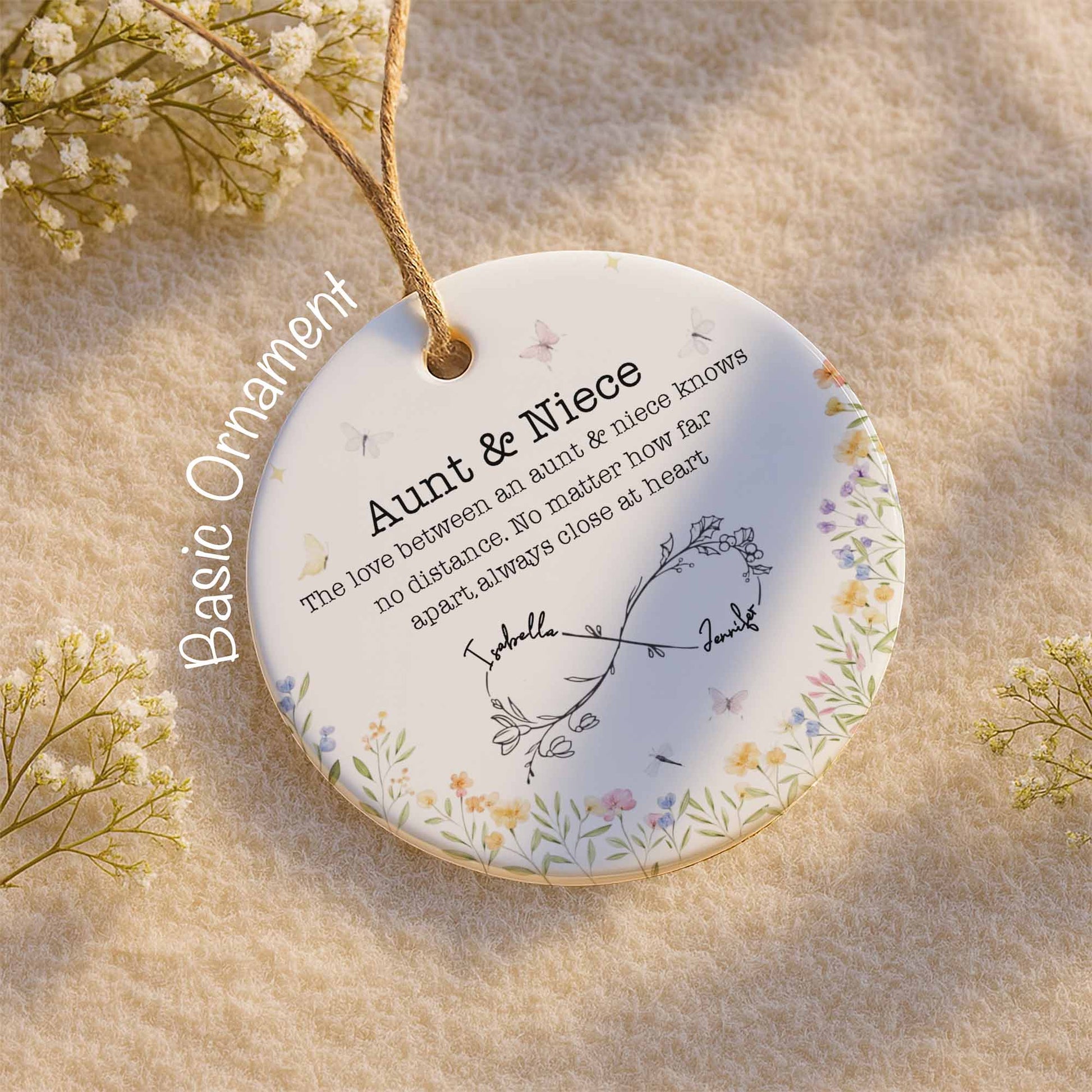 The Love Between An Aunt & Niece, Flowers And Butterflies