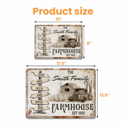 Farmhouse Est, Featuring A Rustic Truck And Wooden Signs