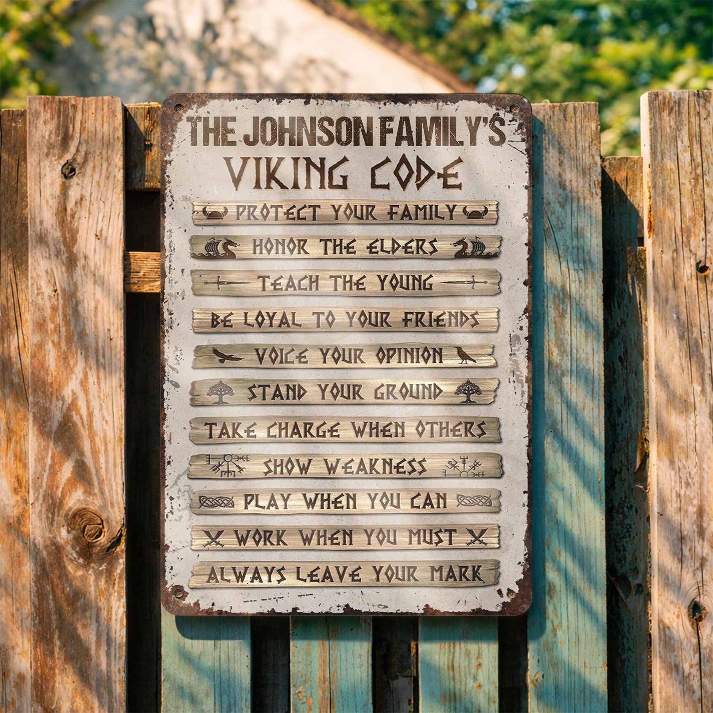 Our Family Viking Code With Longship And Rune Symbols