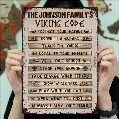 Our Family Viking Code With Longship And Rune Symbols