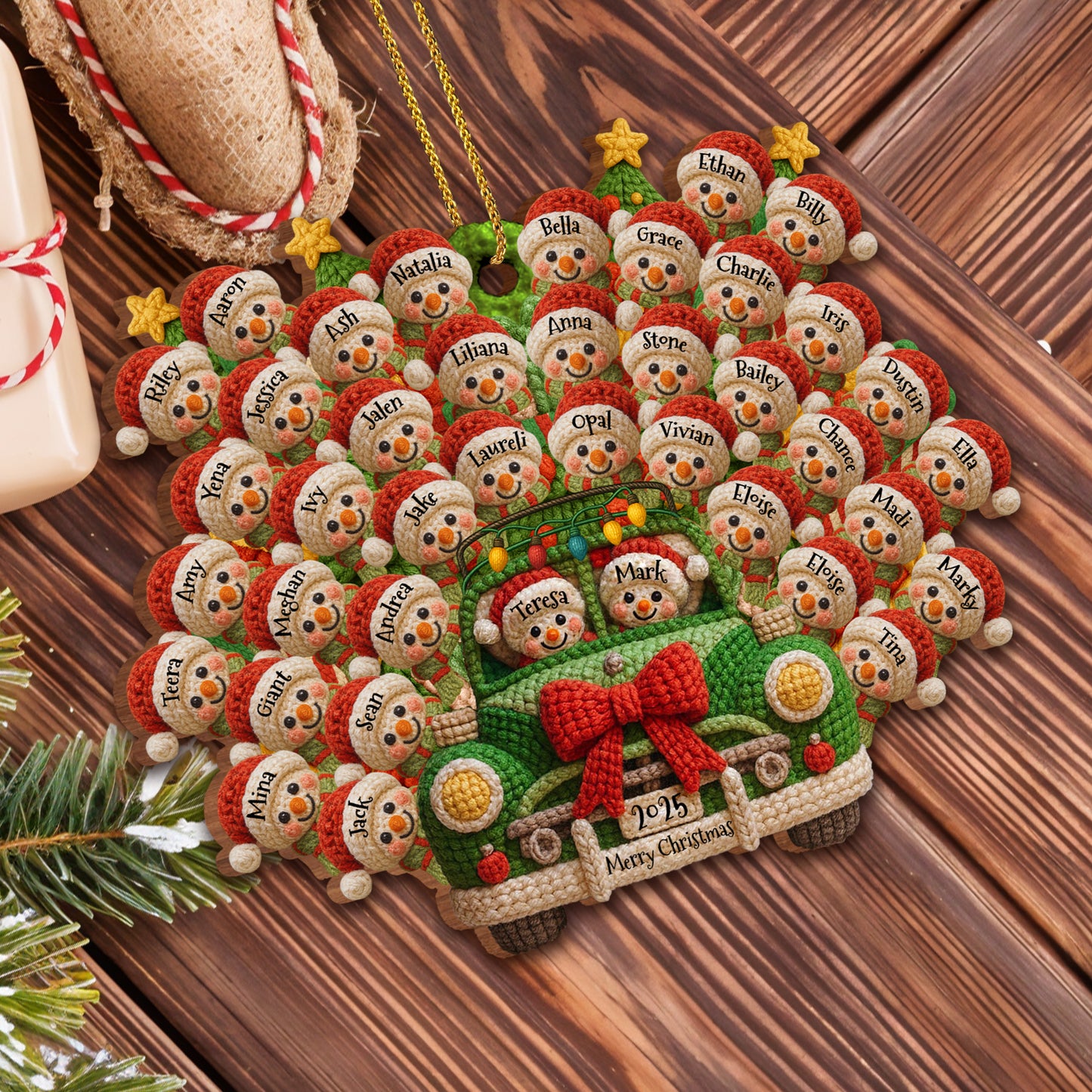 Merry Christmas Snowman and Christmas Tree