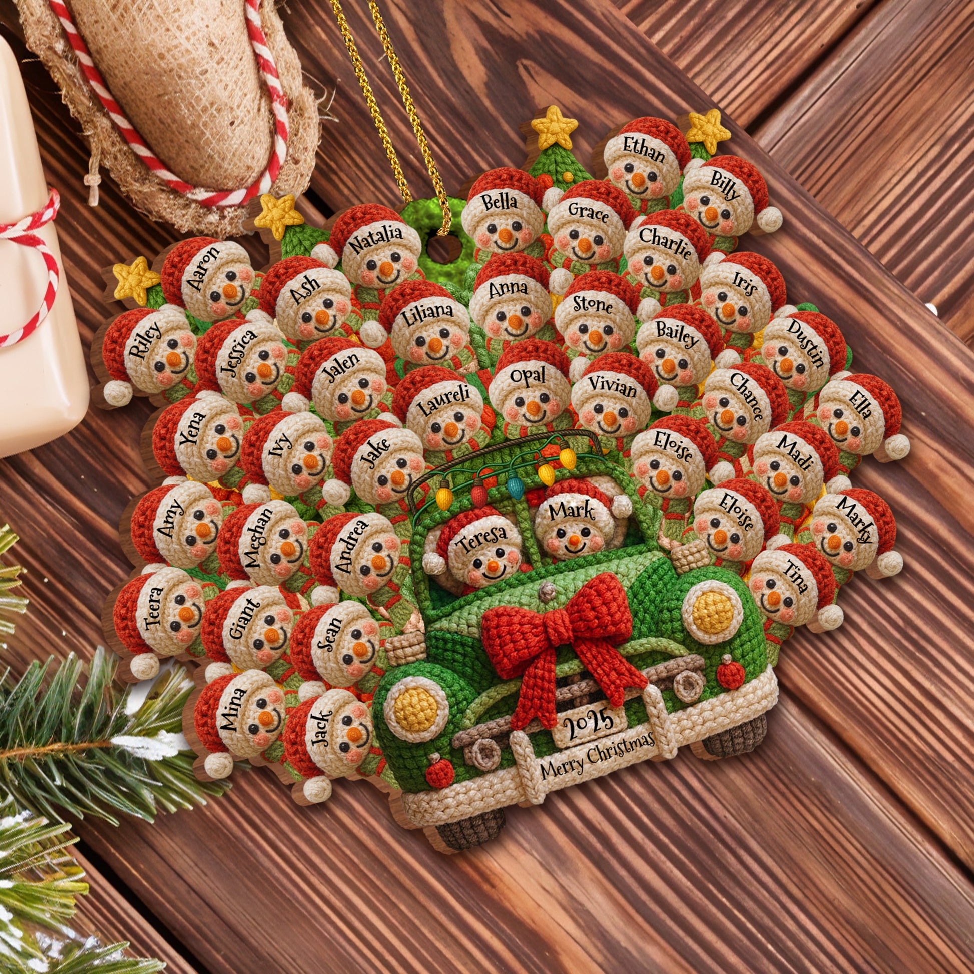 Merry Christmas Snowman and Christmas Tree