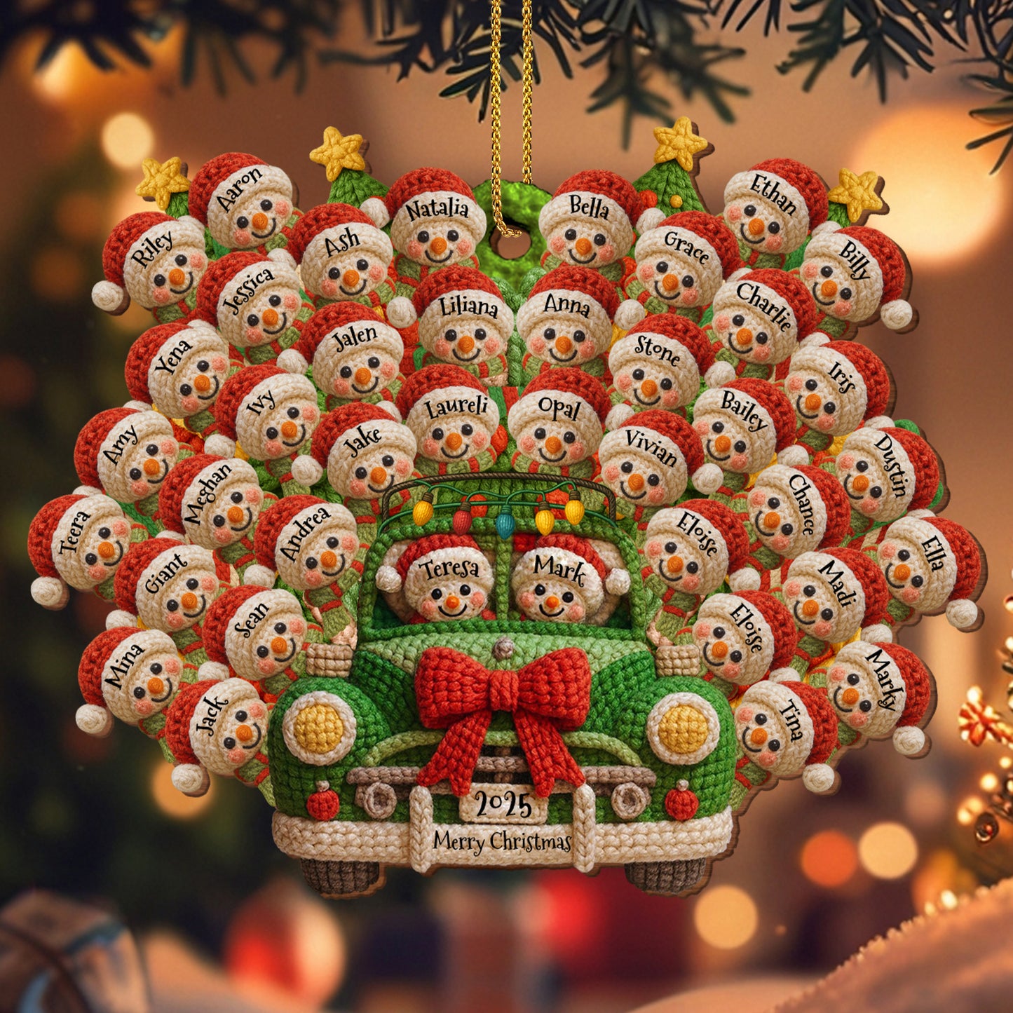 Merry Christmas Snowman and Christmas Tree