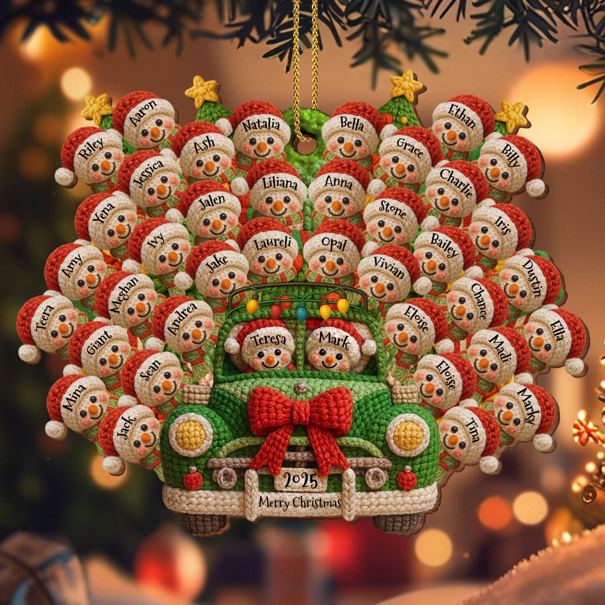 Merry Christmas Snowman and Christmas Tree