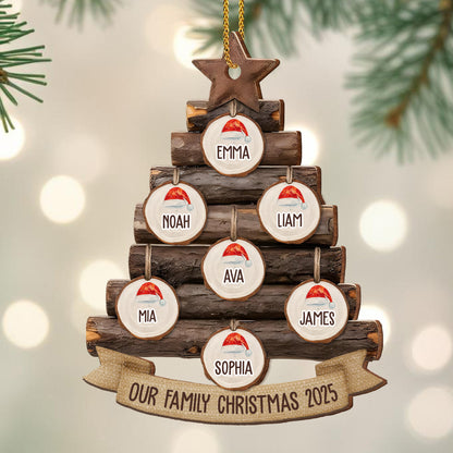 Our Family Christmas Tree With Santa Hats