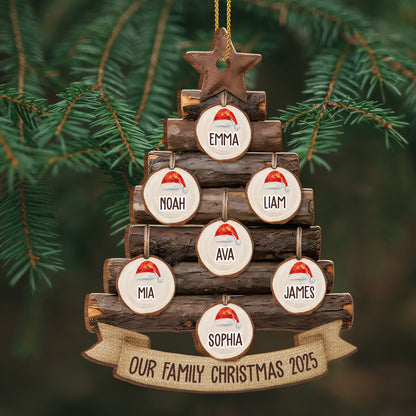 Our Family Christmas Tree With Santa Hats