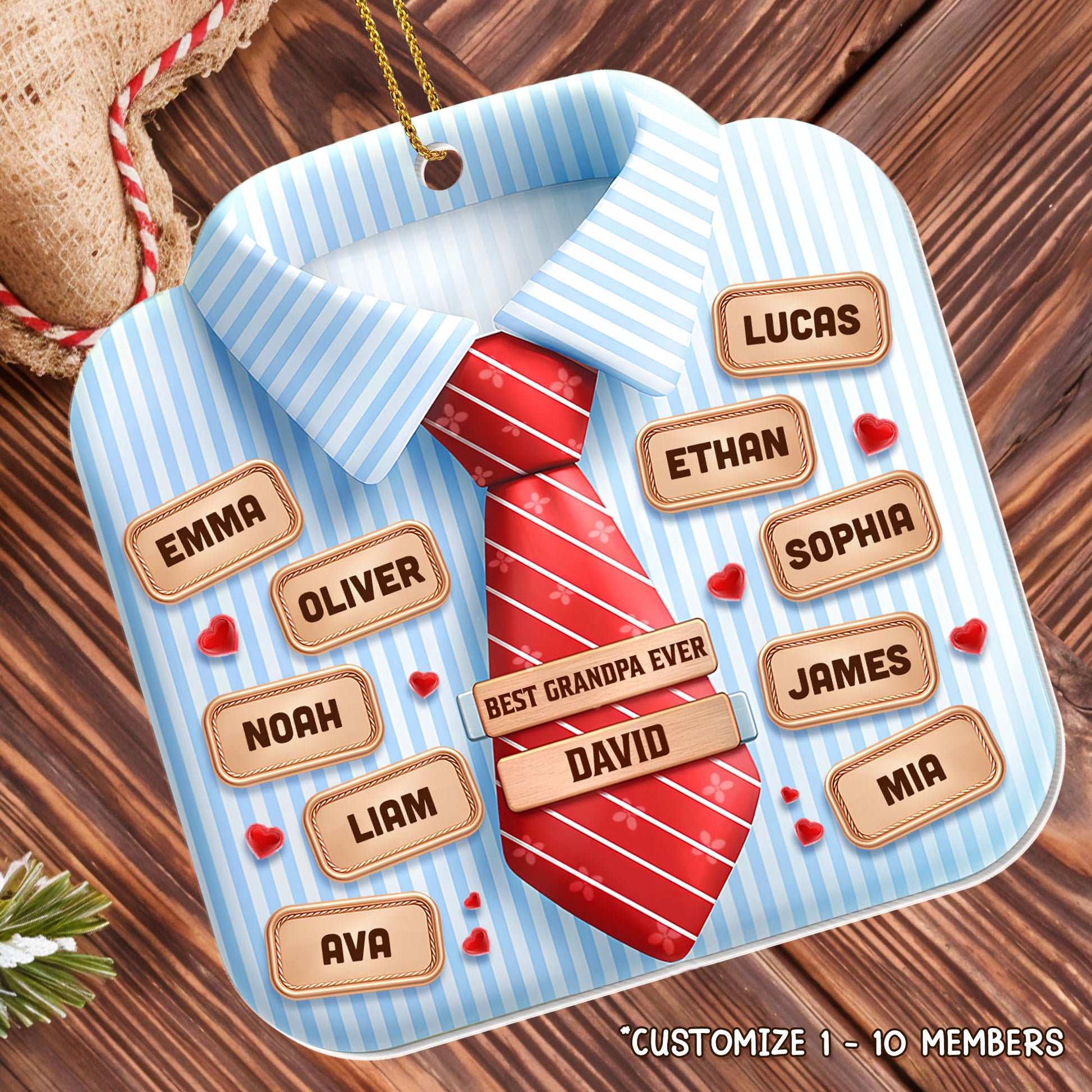 Best Grandpa Ever With Shirt And Tie Design