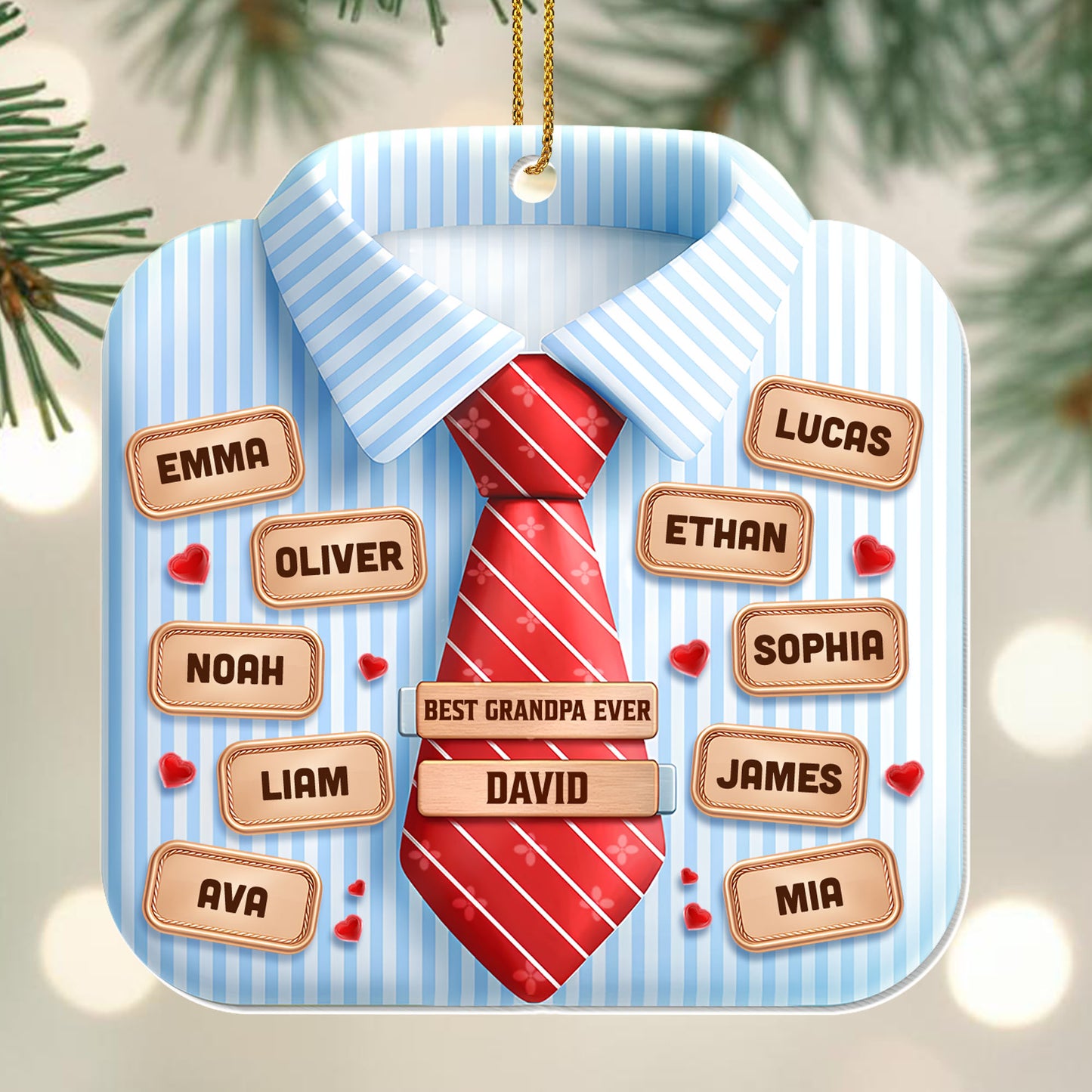 Best Grandpa Ever With Shirt And Tie Design