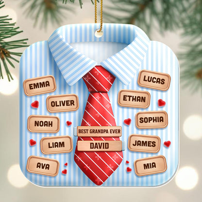 Best Grandpa Ever With Shirt And Tie Design