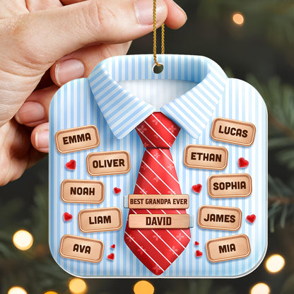 Best Grandpa Ever With Shirt And Tie Design