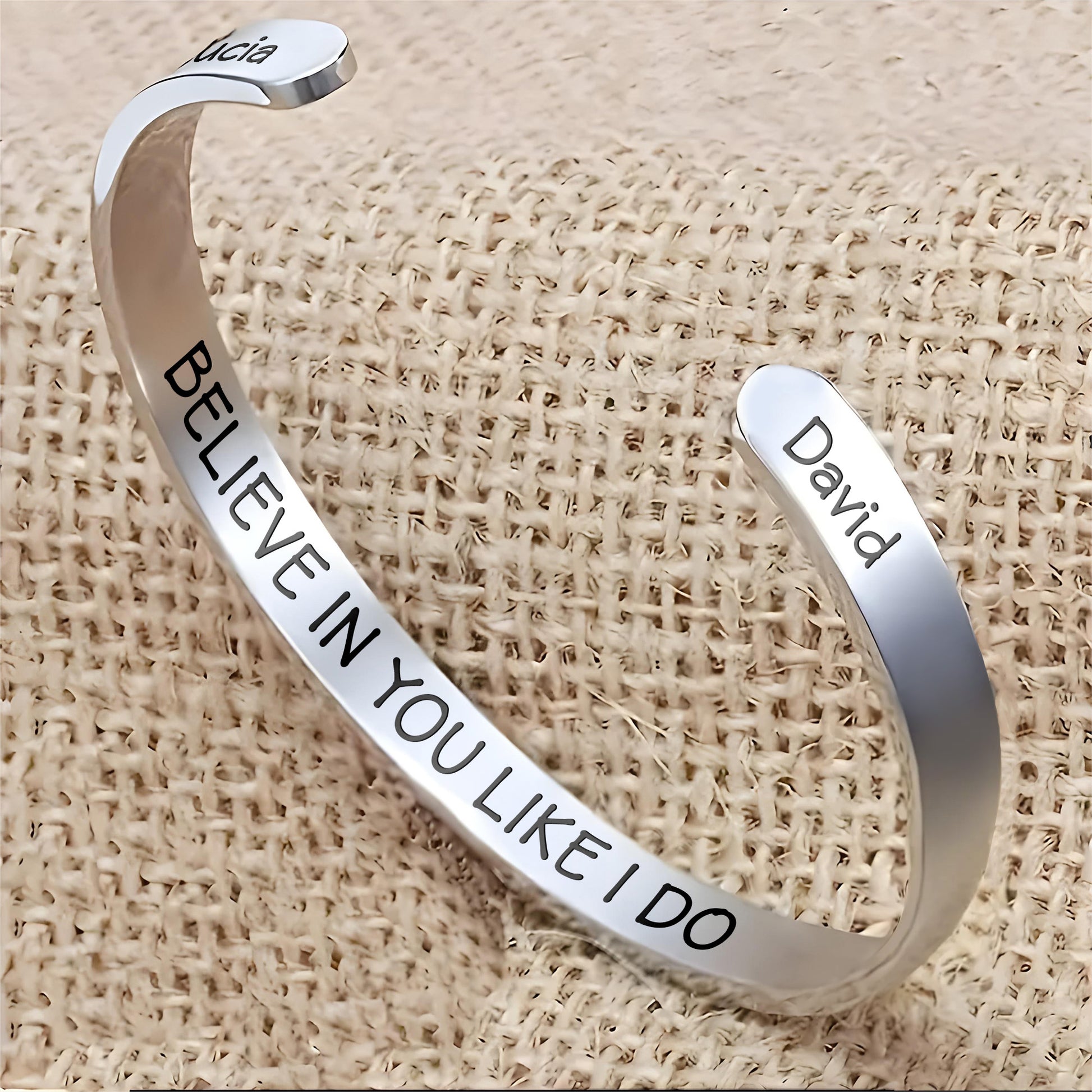 Believe In You Like I Do Personalized Cuff