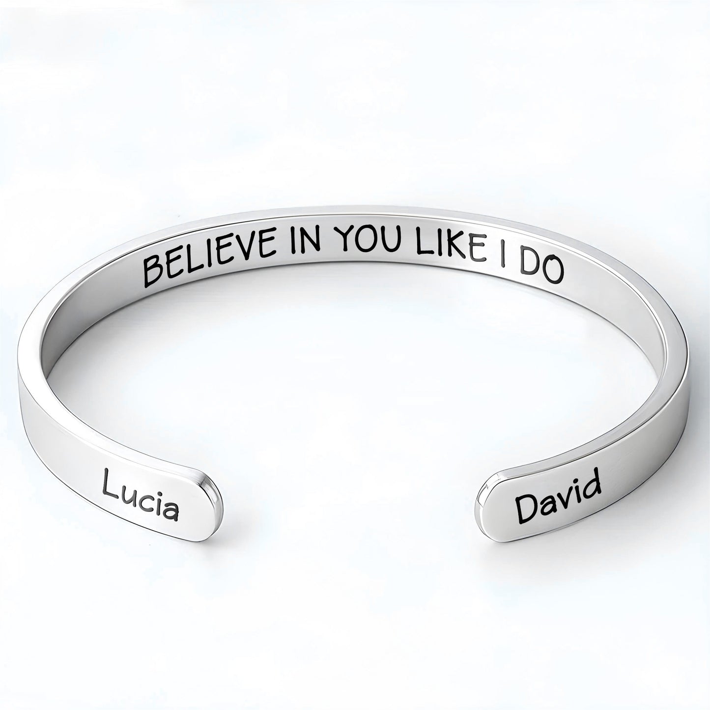 Believe In You Like I Do Personalized Cuff