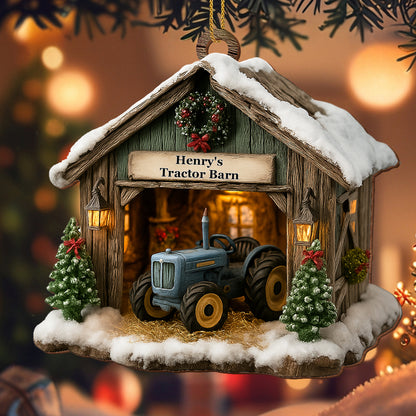Celebrate The Holidays, Tractor Barn Ornament