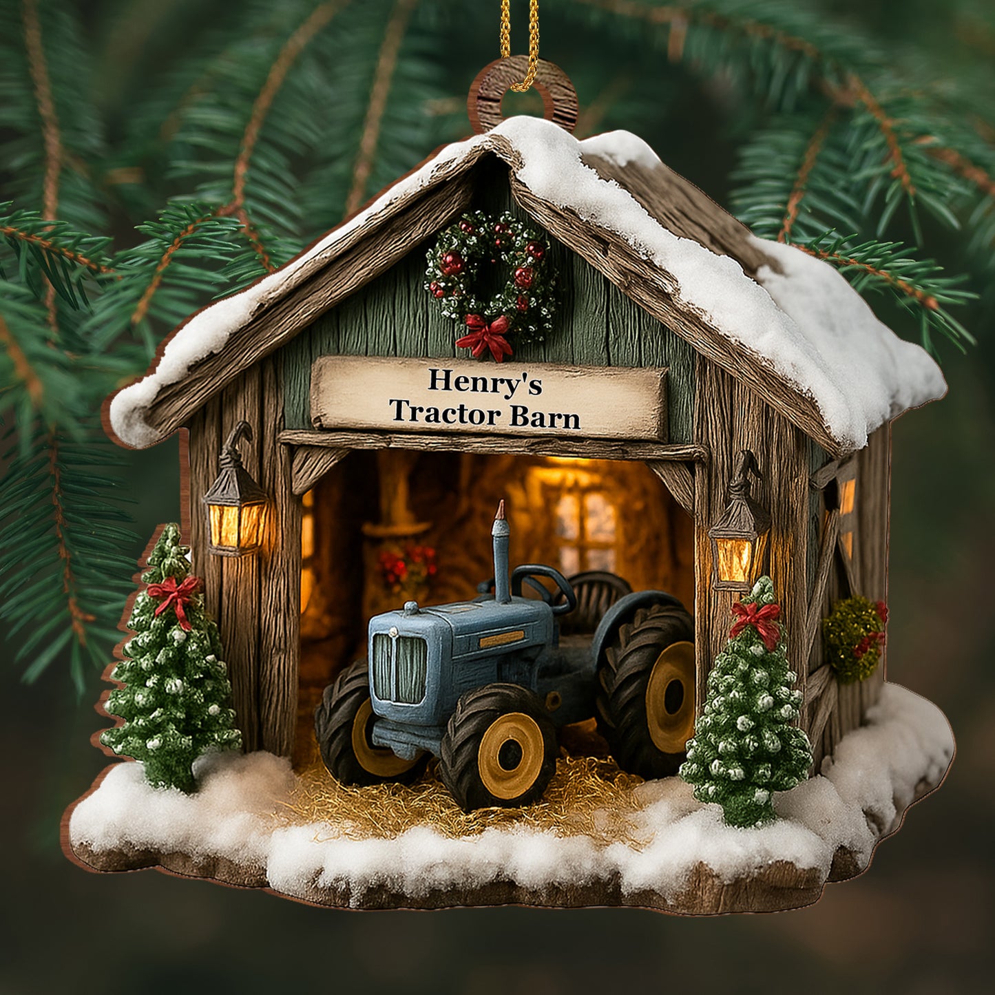 Celebrate The Holidays, Tractor Barn Ornament