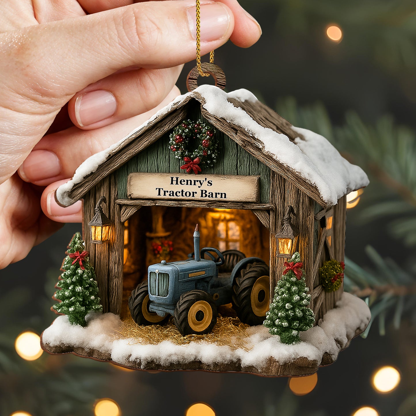Celebrate The Holidays, Tractor Barn Ornament