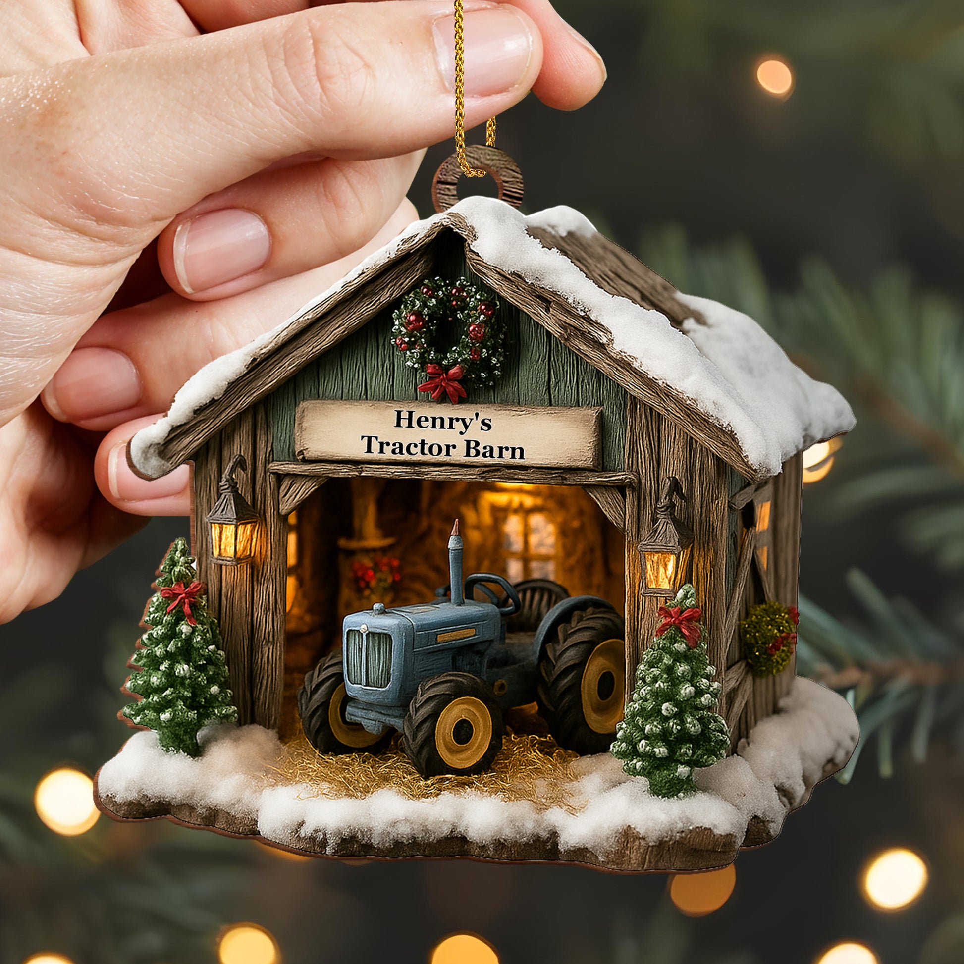 Celebrate The Holidays, Tractor Barn Ornament