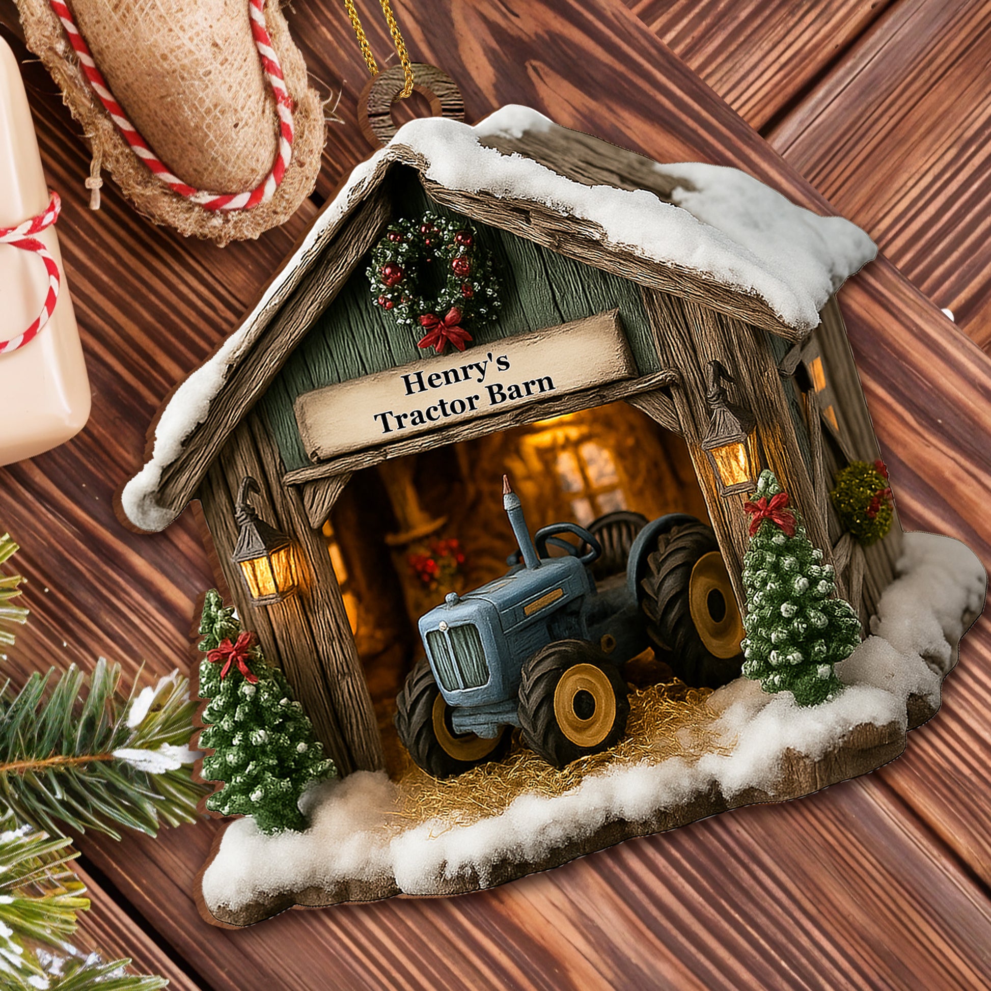 Celebrate The Holidays, Tractor Barn Ornament