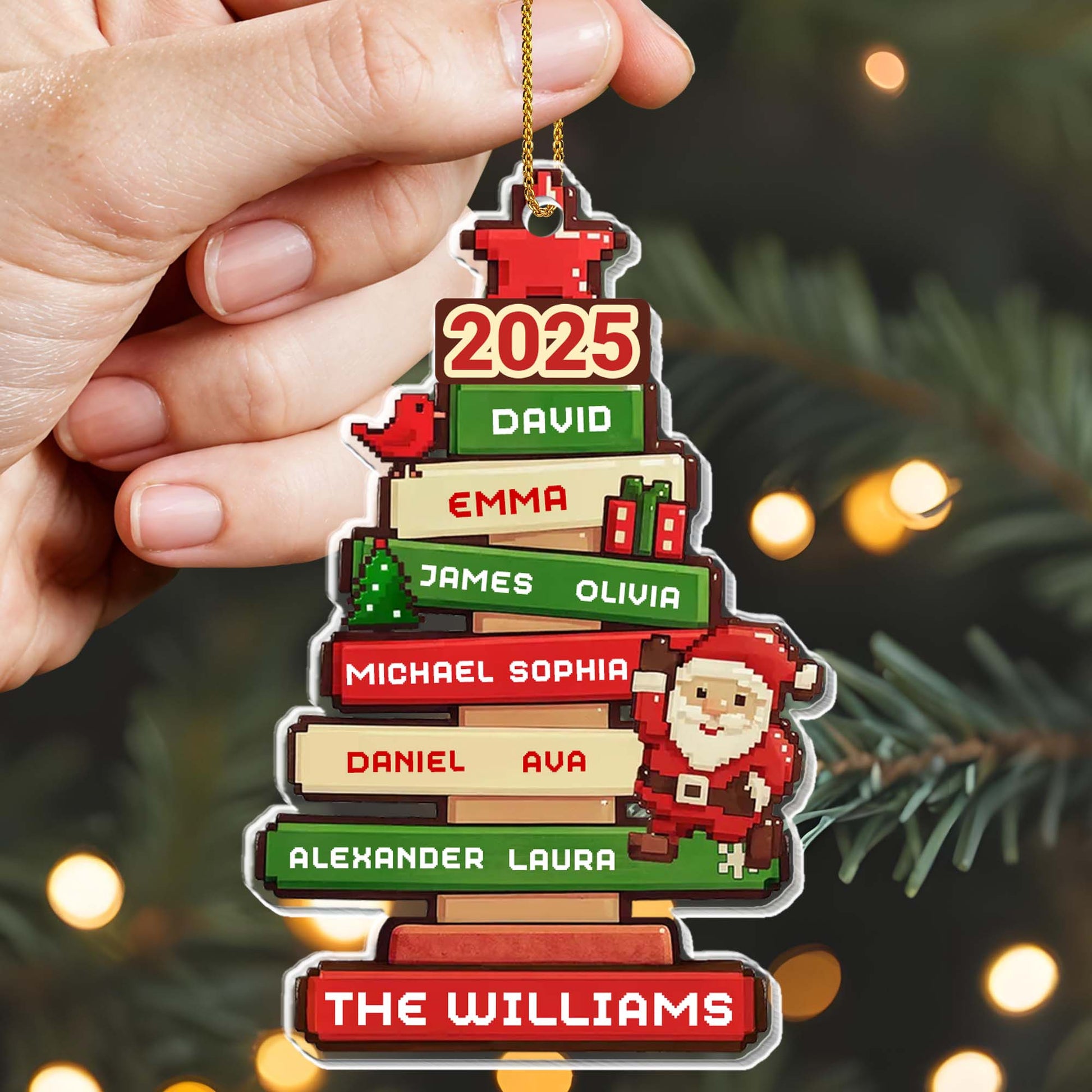 Celebrate Your Family With Santa And Christmas Tree