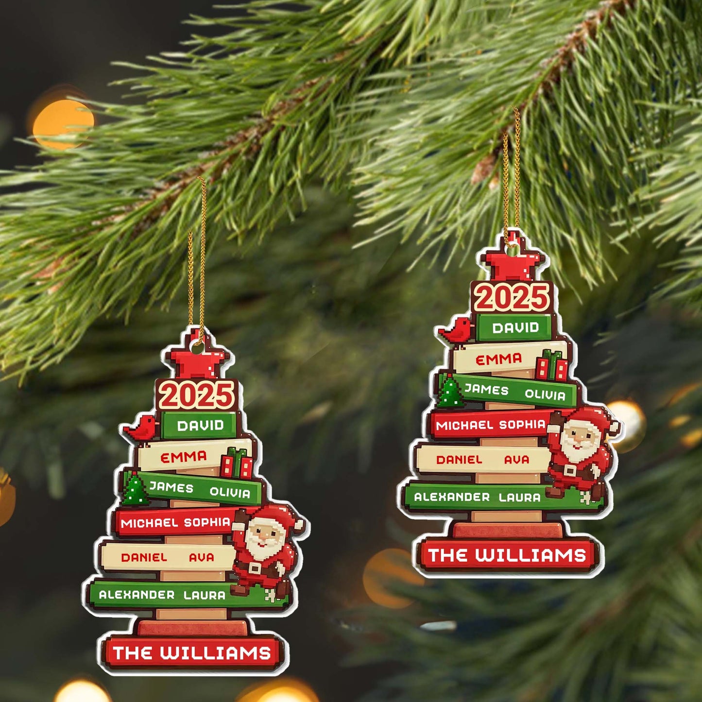 Celebrate Your Family With Santa And Christmas Tree