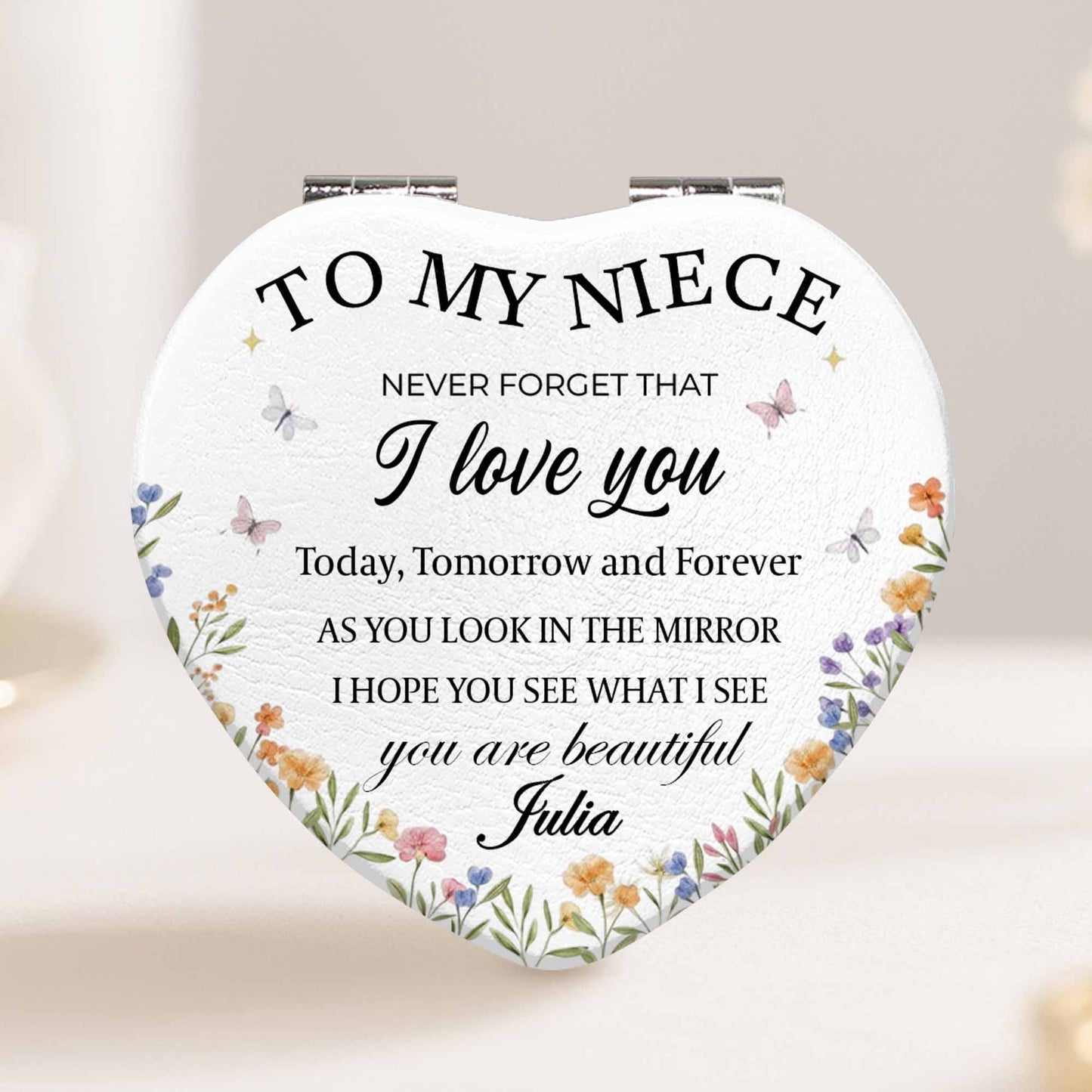 To My Niece, I Love You, Flowers And Butterflies