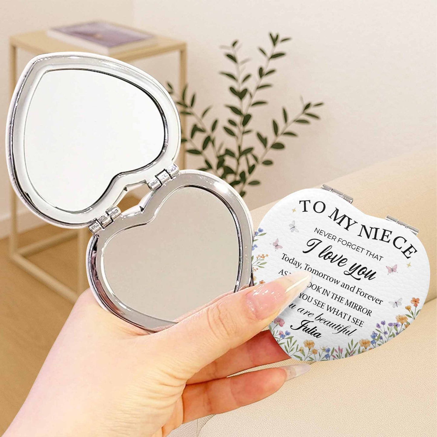 To My Niece, I Love You, Flowers And Butterflies