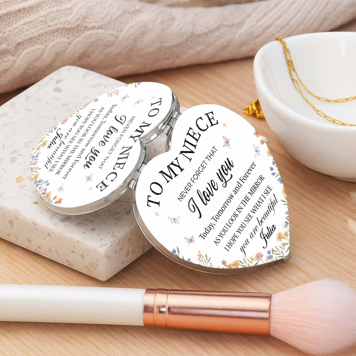 To My Niece, I Love You, Flowers And Butterflies