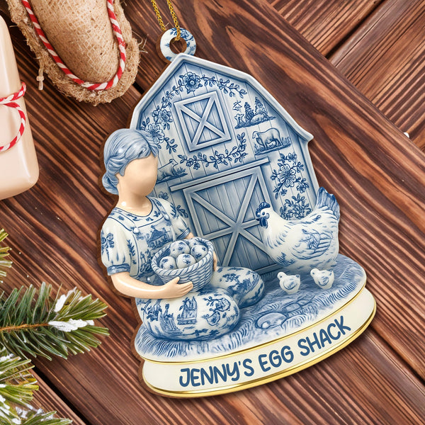 Customize Your Farmhouse Ornament With Charming Barn Scene