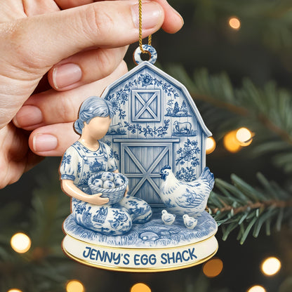 Customize Your Farmhouse Ornament With Charming Barn Scene