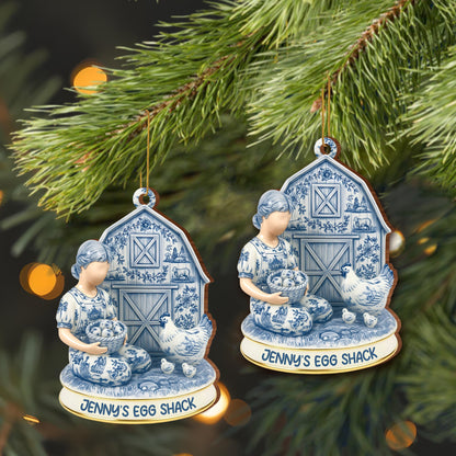 Customize Your Farmhouse Ornament With Charming Barn Scene