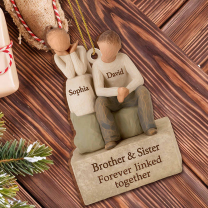Brother And Sister Forever Linked Together Ornament