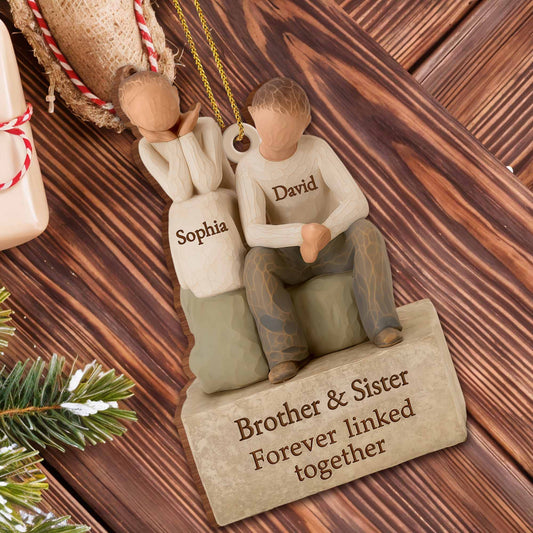 Brother And Sister Forever Linked Together Ornament