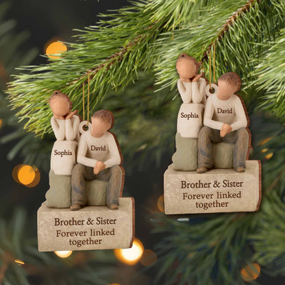 Brother And Sister Forever Linked Together Ornament