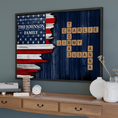Celebrate Family Bond With Patriotic American Flag