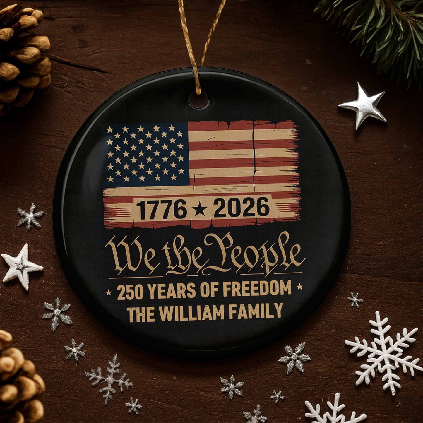 We The People, 250 Years Of Freedom, American Flag