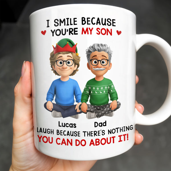 I Smile Because You're My Son, Cartoon Figures and Christmas Sweaters