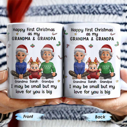 Happy First Christmas As My Grandma & Grandpa Mug