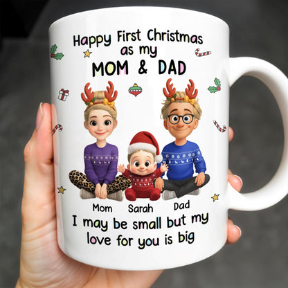 Happy First Christmas As My Grandma & Grandpa Mug