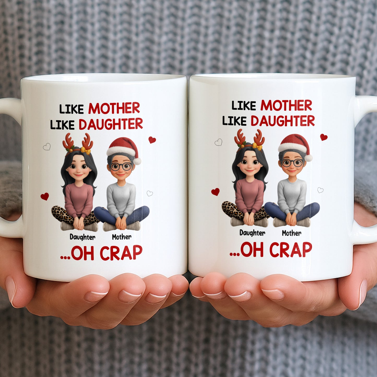 Like Mother Like Daughter With Cartoon Characters