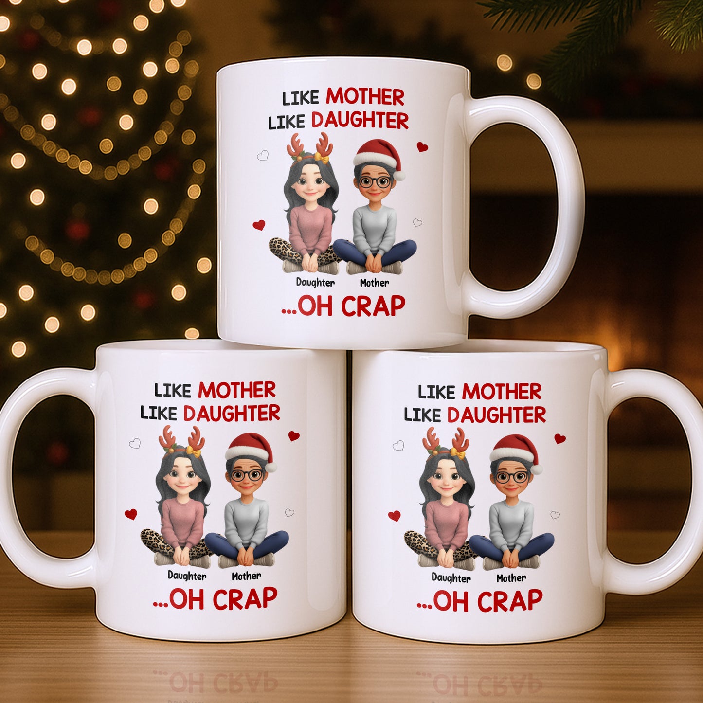 Like Mother Like Daughter With Cartoon Characters