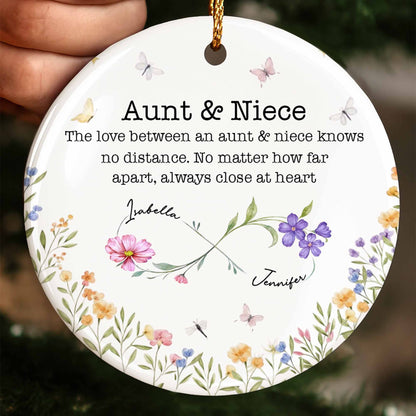 Love Between Aunt & Niece, Flowers And Butterflies