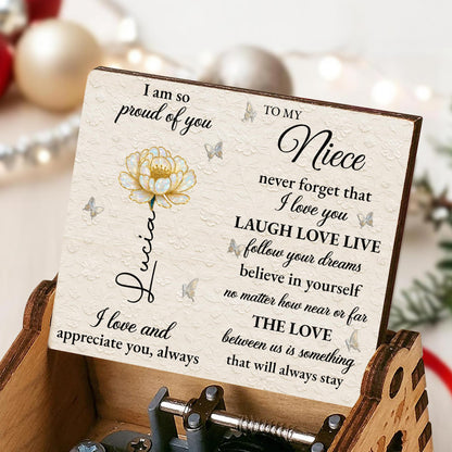 I Am So Proud Of You, Flower And Butterfly Design