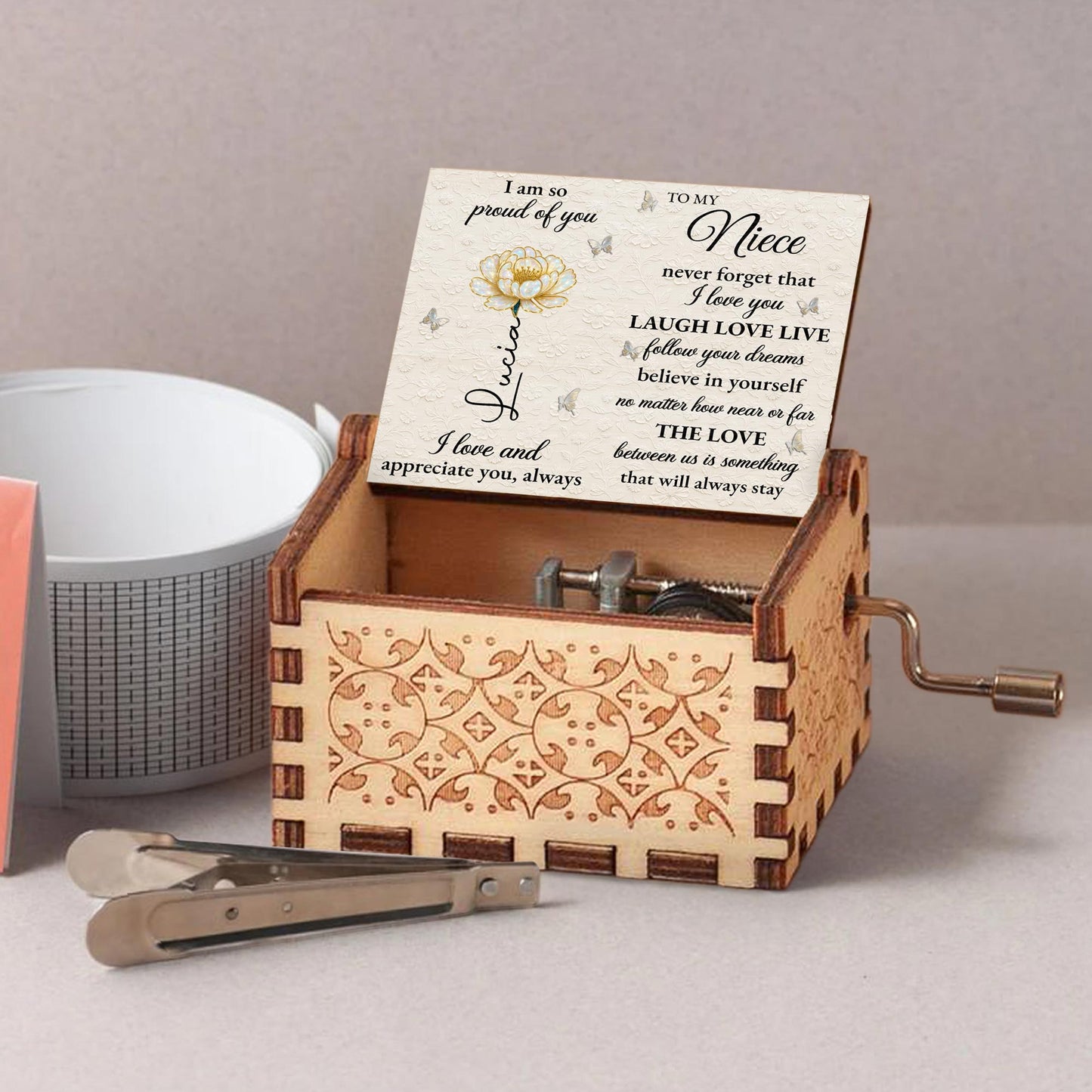 I Am So Proud Of You, Flower And Butterfly Design