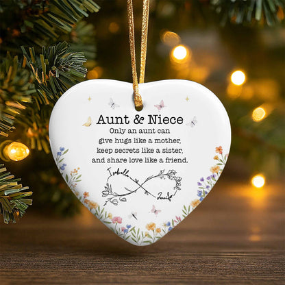 Aunt & Niece Sharing Love Like A Friend With Flowers And Butterflies