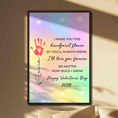 I Made You This Handprint Flower Forever Love Heartfelt Gift