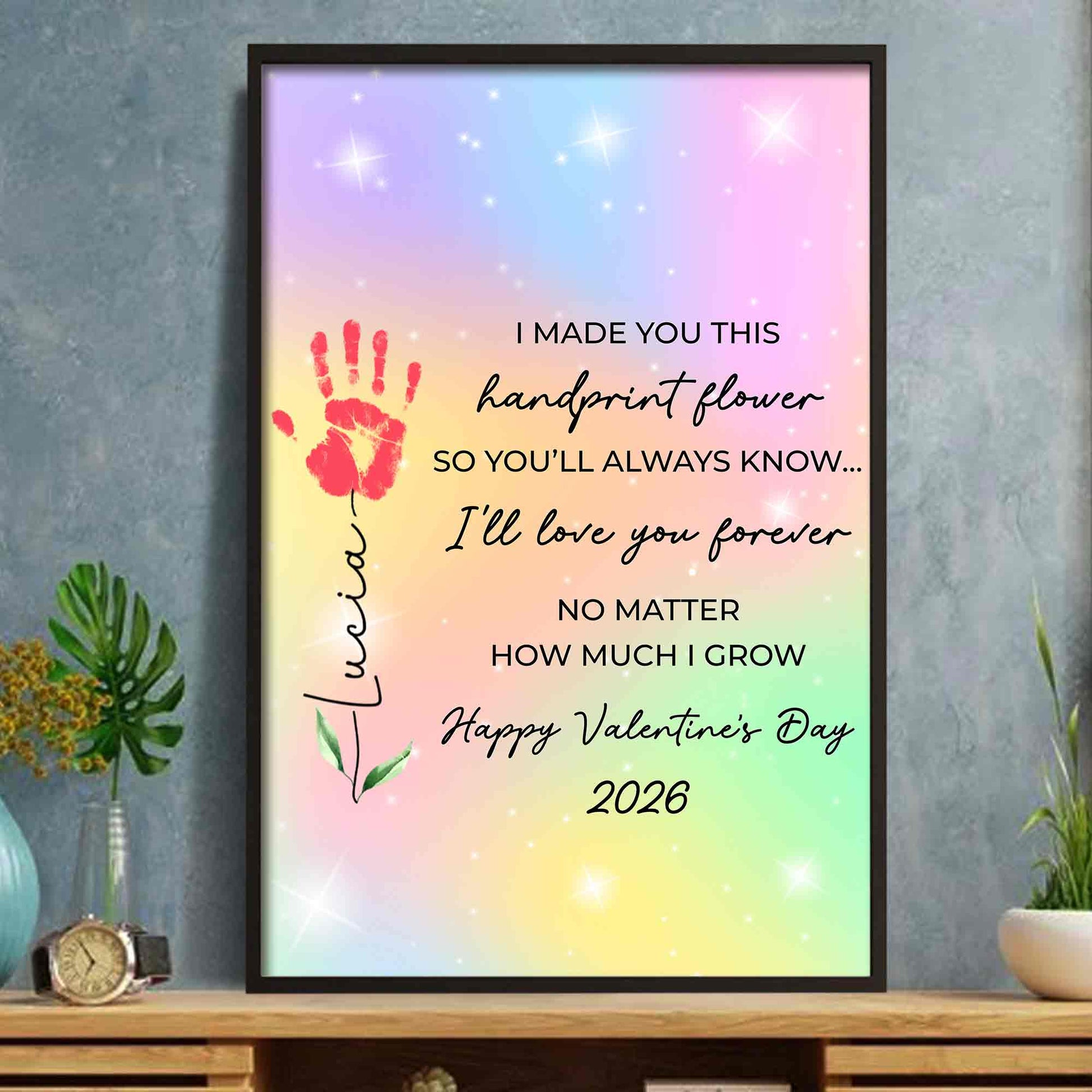 I Made You This Handprint Flower Forever Love Heartfelt Gift