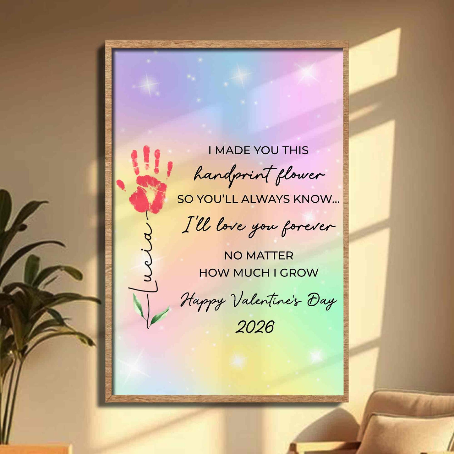I Made You This Handprint Flower Forever Love Heartfelt Gift