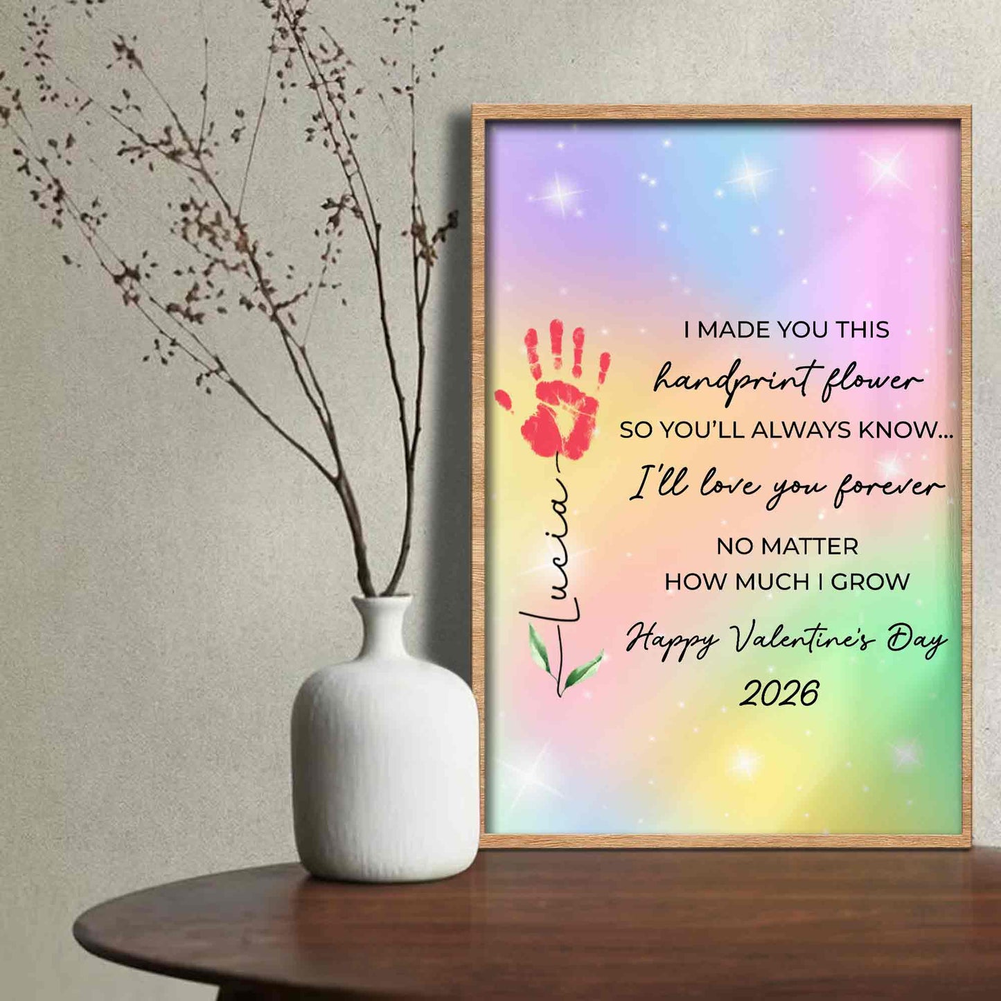 I Made You This Handprint Flower Forever Love Heartfelt Gift